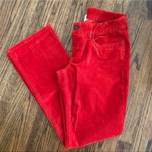 J. Crew Red Orange Bootcut Cords